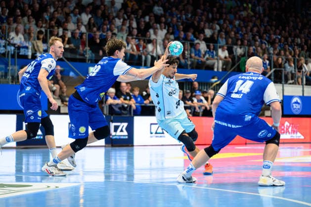 Yonatan Dayan, HBW Balingen Weilstetten, 34; Tillman Leu, ThSV Eisenach, 99; Peter Walz, ThSV Eisenach, 14; Dominik Solak, ThSV Eisenach, 30 (GER); ThSV Eisenach vs. HBW Balingen Weilstetten, 1st Opel Handball Bundesliga, Handball, Matchday 2, 2026–2027 Season, September 3, 2026 GER, ThSV Eisenach vs. HBW Balingen Weilstetten, 1st Opel Handball Bundesliga, Handball, Matchday 2, 2026–2027 season, September 3, 2026 Eisenach Copyright: xMartinxHerbstx