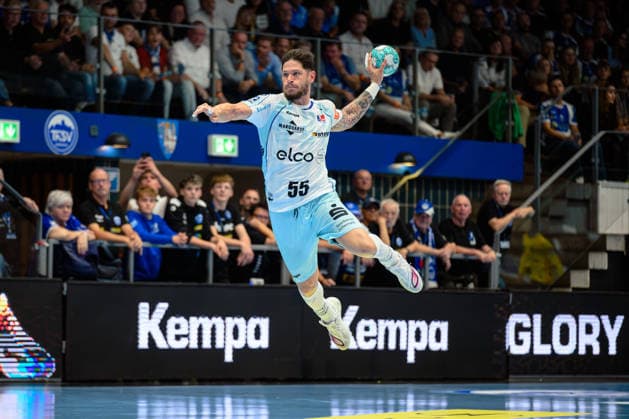 Csaba Leimeter, HBW Balingen Weilstetten, 55, unmarked in front of the goal, GER, ThSV Eisenach vs. HBW Balingen Weilstetten, 1st Opel Handball Bundesliga, Handball, Matchday 2, 2026–2027 season, September 3, 2026, GER, ThSV Eisenach vs. HBW Balingen Weilstetten, 1st Opel Handball Bundesliga, Handball, Matchday 2, 2026–2027 season, September 3, 2026, Eisenach Copyright: xMartinxHerbstx