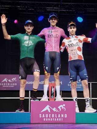 September 3, 2026 xkhx Sauerland Tour 2026 International Stage Race Stage 1 Winner: Ben Zwiehoff (Red Bull Bora hansgrohe Rookies) 2nd Place: Miguel Heidemann (Rembe rad net) 3rd Place: Enaut Urkaregi (Lidl Trek Future Racing)