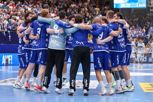 September 3, 2026, xkwix, handball, Handball Bundesliga, TBV Lemgo Lippe vs. HSG Wetzlar, PHOENIX CONTACT arena, Matchday 2, 2026–2027 season. The Lemgo team in the circle. Photo: xKamilxWilkowskixPressefotoKochx, North Rhine-Westphalia, Germany