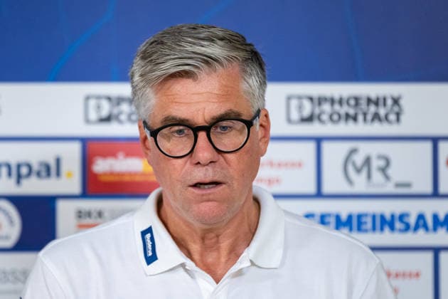 Runar Sigtryggsson, HSG Wetzlar, coach during the postgame press conference, GER, TBV Lemgo Lippe vs. HSG Wetzlar, handball, 1st Bundesliga, Matchday 2, 2026–2027 season, September 3, 2026, GER, TBV Lemgo Lippe vs. HSG Wetzlar, Handball, 1st Bundesliga, Matchday 2, 2026–2027 season, September 3, 2026, Lemgo Copyright: xEibner-Pressefoto JanxRollingerx EP_JSK