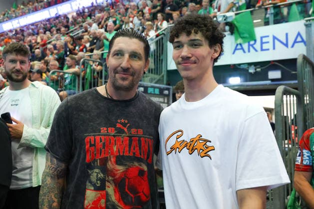 September 3, 2026, xtgx, Opel HBL Handball, SC Magdeburg vs. Füchse Berlin (emspor), from left: Stefan Kretzschmar, Elvis Ernesto Kretzschmar (Magdeburg)