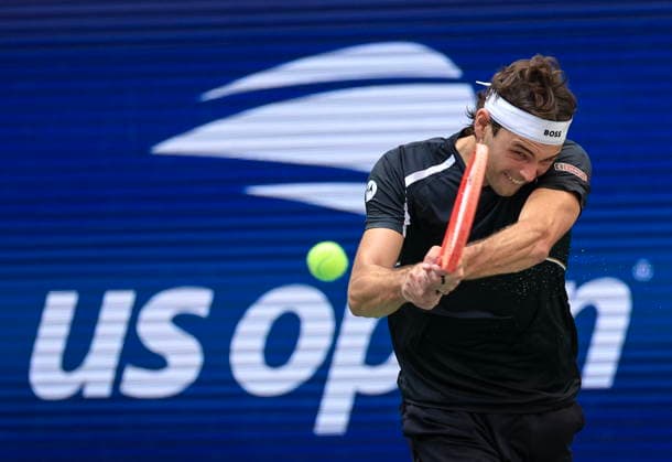US Open tennis tournament - Day 5 Taylor Fritz of USA in action against Mattia Bellucci of Italy during the Men s Singles second round of the US Open Tennis Championships in Flushing Meadows, New York, USA, 03 September 2026. FLUSHING MEADOWS NEW YORK United States  Copyright: xCRISTOBALxHERRERA-ULASHKEVICHx
