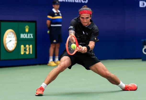 US Open tennis tournament - Day 5 Mattia Bellucci of Italy in action against Taylor Fritz of USA during the Men s Singles second round of the US Open Tennis Championships in Flushing Meadows, New York, USA, 03 September 2026. FLUSHING MEADOWS NEW YORK United States  Copyright: xCRISTOBALxHERRERA-ULASHKEVICHx