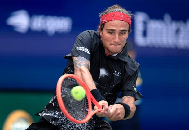 US Open tennis tournament - Day 5 Mattia Bellucci of Italy in action against Taylor Fritz of USA during the Men s Singles second round of the US Open Tennis Championships in Flushing Meadows, New York, USA, 03 September 2026. FLUSHING MEADOWS NEW YORK United States  Copyright: xCRISTOBALxHERRERA-ULASHKEVICHx
