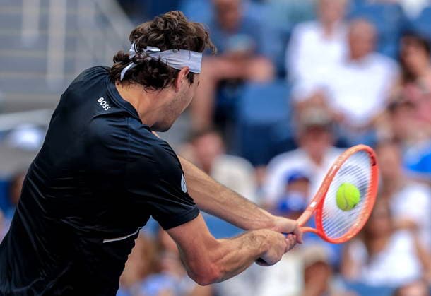 US Open tennis tournament - Day 5 Taylor Fritz of USA in action against Mattia Bellucci of Italy during the Men s Singles second round of the US Open Tennis Championships in Flushing Meadows, New York, USA, 03 September 2026. FLUSHING MEADOWS NEW YORK United States  Copyright: xCRISTOBALxHERRERA-ULASHKEVICHx