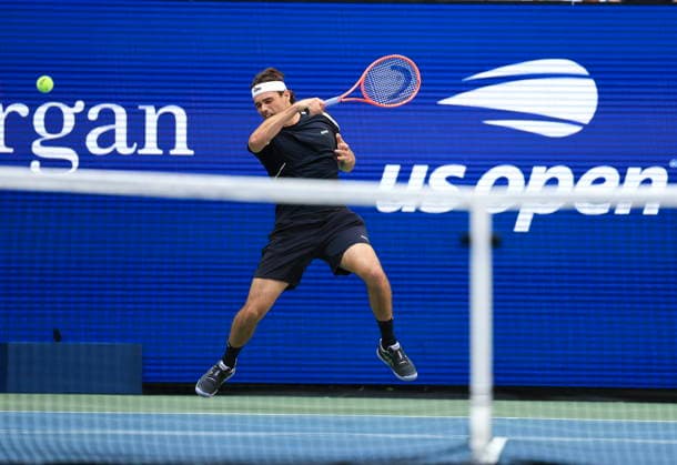 US Open tennis tournament - Day 5 Taylor Fritz of USA in action against Mattia Bellucci of Italy during the Men s Singles second round of the US Open Tennis Championships in Flushing Meadows, New York, USA, 03 September 2026. FLUSHING MEADOWS NEW YORK United States  Copyright: xCRISTOBALxHERRERA-ULASHKEVICHx