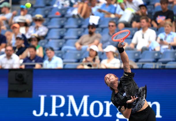 US Open tennis tournament - Day 5 Mattia Bellucci of Italy in action against Taylor Fritz of USA during the Men s Singles second round of the US Open Tennis Championships in Flushing Meadows, New York, USA, 03 September 2026. FLUSHING MEADOWS NEW YORK United States  Copyright: xCRISTOBALxHERRERA-ULASHKEVICHx