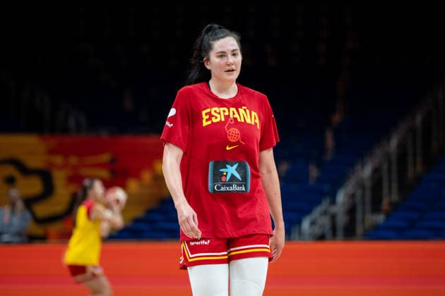 Spain Team Practice - FIBA Women s Basketball World Cup 2026. Megan Gustafson is seen during practice of the Spain national team, Nationalteam at the FIBA Women s Basketball World Cup 2026 in Berlin, Germany, on September 3, 2026. Berlin Germany  Copyright: xMarcinxGolbax originalFilename:golba-spaintea260903_npsiR.jpg