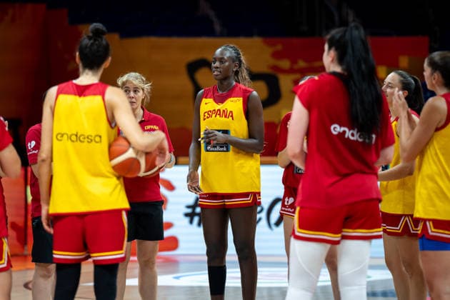 Spain Team Practice - FIBA Women s Basketball World Cup 2026. Awa Fam practices with the Spain national team, Nationalteam at the FIBA Women s Basketball World Cup 2026 in Berlin, Germany, on September 3, 2026. Berlin Germany  Copyright: xMarcinxGolbax originalFilename:golba-spaintea260903_np8eR.jpg