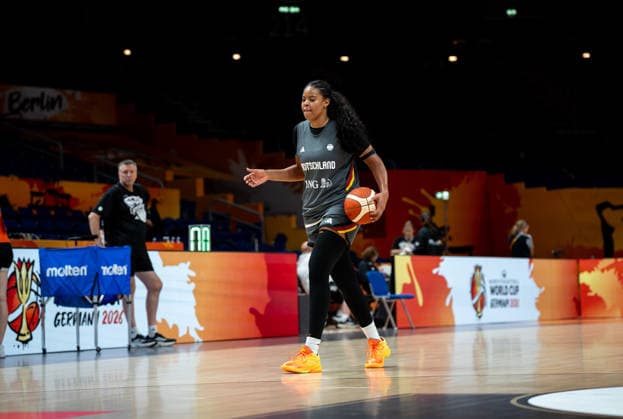 Germany Team Practice - FIBA Women s Basketball World Cup 2026. Nyara Sabally is seen during practice of the Germany national team, Nationalteam at the FIBA Women s Basketball World Cup 2026 in Berlin, Germany, on September 3, 2026. Berlin Germany  Copyright: xMarcinxGolbax originalFilename:golba-germanyt260903_npJgC.jpg