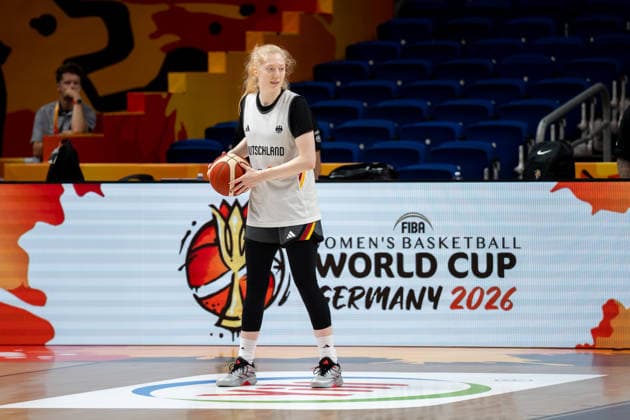 Germany Team Practice - FIBA Women s Basketball World Cup 2026. Frieda Buhner practices with the Germany national team, Nationalteam at the FIBA Women s Basketball World Cup 2026 in Berlin, Germany, on September 3, 2026. Berlin Germany  Copyright: xMarcinxGolbax originalFilename:golba-germanyt260903_npPuk.jpg