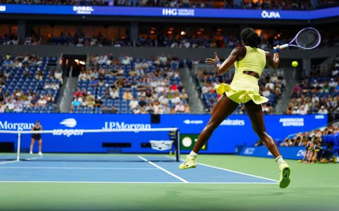 Coco Gauff 2026 US Open, Day Five, USTA Billie Jean King National Tennis Center, New York, USA - 03 Sep 2026New York USTA Billie Jean King National T New York (NY) United States of America EDITORIAL USE ONLY No use with unauthorised audio, video, data, fixture lists, club league logos or live services. Online in-match use limited to 120 images, no video emulation. No use in betting, games or single club league player publications.  Copyright: xJavierxGarcia Shutterstockx 17132980da