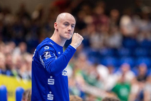 Leve Carstensen, TBV Lemgo Lippe, 21, celebrates; GER, TBV Lemgo Lippe vs. HSG Wetzlar, Handball, 1st Bundesliga, Matchday 2, 2026–2027 season, September 3, 2026 GER, TBV Lemgo Lippe vs. HSG Wetzlar, Handball, 1st Bundesliga, Matchday 2, 2026–2027 Season, September 3, 2026 Lemgo Copyright: xEibner-Pressefoto JanxRollingerx EP_JSK