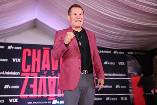 Boxing: Julio César Chávez holds a press conference in Mexico City to mark the release of a new documentary