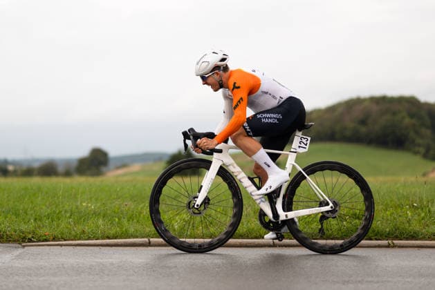 Cycling, Stage 1 of the Sauerland Tour, 13.5-km individual time trial, September 4, 2026 Marvin Hammerschmid (AUT), Schwingshandl Intralogistics, Brilon, North Rhine-Westphalia, Germany Copyright: xMarcelxHilgerx