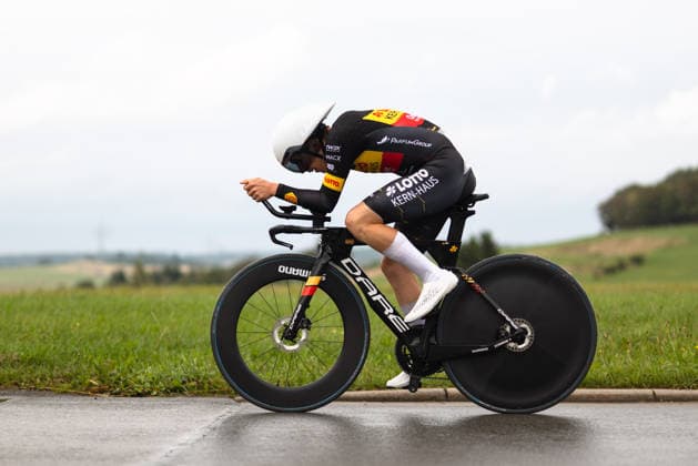 Cycling, Stage 1 of the Sauerland Tour, 13.5-km individual time trial, September 4, 2026, Louis Grupp (GER), Team Lotto Kern Haus Outlet, Montabaur, Brilon, North Rhine-Westphalia, Germany Copyright: xMarcelxHilgerx