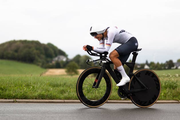 Cycling, Stage 1 of the Sauerland Tour, 13.5-km individual time trial, September 4, 2026 Eric Lutter (GER), Team Standert Brandenburg, Brilon, North Rhine-Westphalia, Germany Copyright: xMarcelxHilgerx