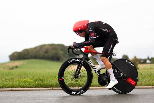 Cycling, Stage 1 of the Sauerland Tour, 13.5-km individual time trial, September 4, 2026 Mathias Guillemette (CAN), Tudor Pro Cycling Team U23, Brilon, North Rhine-Westphalia, Germany Copyright: xMarcelxHilgerx
