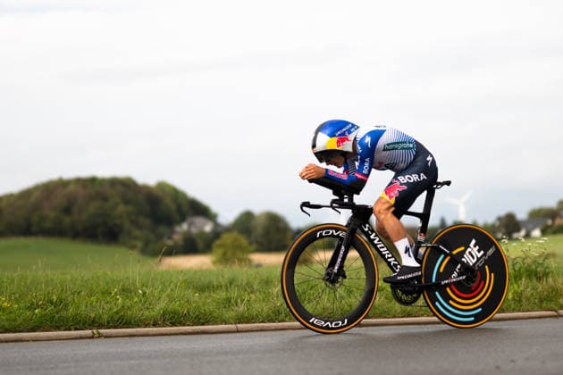 Cycling, Stage 1 of the Sauerland Tour, 13.5-km individual time trial, September 4, 2026, Paul Fietzke (GER), Red Bull BORA hansgrohe Rookies, Brilon, North Rhine-Westphalia, Germany Copyright: xMarcelxHilgerx