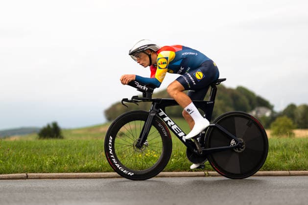 Cycling, Stage 1 of the Sauerland Tour, 13.5-km individual time trial, September 4, 2026 Benedikt Benz (GER), Lidl Trek Future Racing, Brilon, North Rhine-Westphalia, Germany Copyright: xMarcelxHilgerx