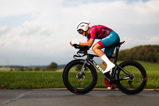 Cycling, Stage 1 of the Sauerland Tour, 13.5-km individual time trial, September 4, 2026 Felix Kopp GER, BIKE AID Südliche Weinstrasse Team Brilon, North Rhine-Westphalia, Germany Copyright: xMarcelxHilgerx