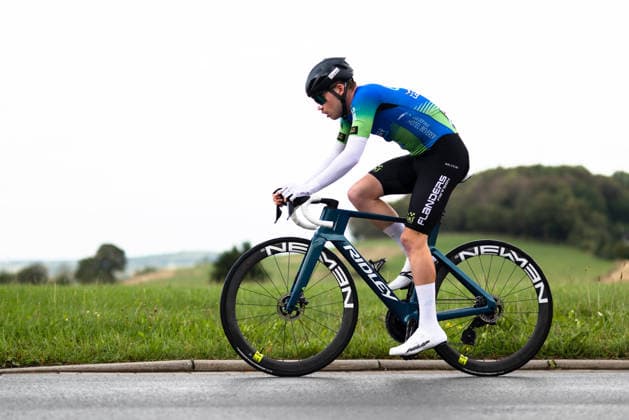 Cycling, Stage 1 of the Sauerland Tour, 13.5-km individual time trial, September 4, 2026 Hannu Brits (BEL), Benediction Banafrica Team Brilon, North Rhine-Westphalia, Germany Copyright: xMarcelxHilgerx