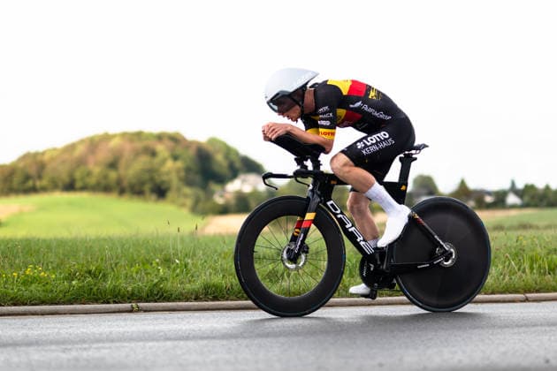 Cycling, Stage 1 of the Sauerland Tour, 13.5-km individual time trial, September 4, 2026 Jonas Reibsch (GER), Team Lotto Kern Haus Outlet Montabaur Brilon North Rhine-Westphalia Germany Copyright: xMarcelxHilgerx