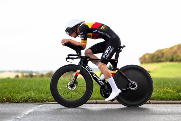 Cycling, Stage 1 of the Sauerland Tour, 13.5-km individual time trial, September 4, 2026 Jonas Reibsch (GER), Team Lotto Kern Haus Outlet Montabaur Brilon North Rhine-Westphalia Germany Copyright: xMarcelxHilgerx