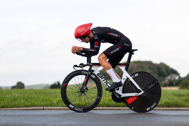 Cycling, Stage 1 of the Sauerland Tour, 13.5-km individual time trial, September 4, 2026, Tom Stirnimann (SUI), Tudor Pro Cycling Team U23, Brilon, North Rhine-Westphalia, Germany Copyright: xMarcelxHilgerx