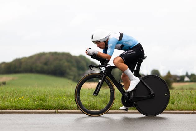 Cycling, Stage 1 of the Sauerland Tour, 13.5 km individual time trial, September 4, 2026 Jan Münzer (GER), MaxSolar Raymon Brilon, North Rhine-Westphalia, Germany Copyright: xMarcelxHilgerx