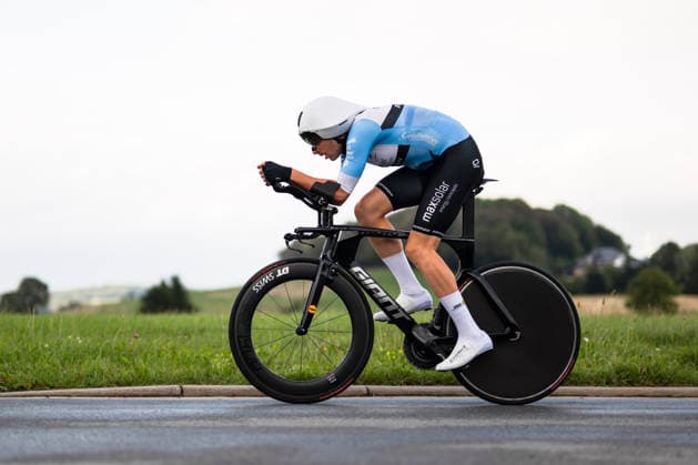 Cycling, Stage 1 of the Sauerland Tour, 13.5 km individual time trial, September 4, 2026, José María García (ESP), MaxSolar Raymon, Brilon, North Rhine-Westphalia, Germany Copyright: xMarcelxHilgerx