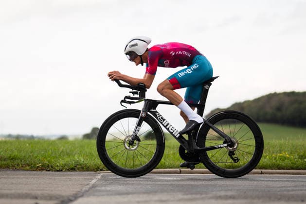 Cycling, Stage 1 of the Sauerland Tour, 13.5-km individual time trial, September 4, 2026 Jakob Pelzer (GER), BIKE AID Südliche Weinstrasse Team Brilon, North Rhine-Westphalia, Germany Copyright: xMarcelxHilgerx