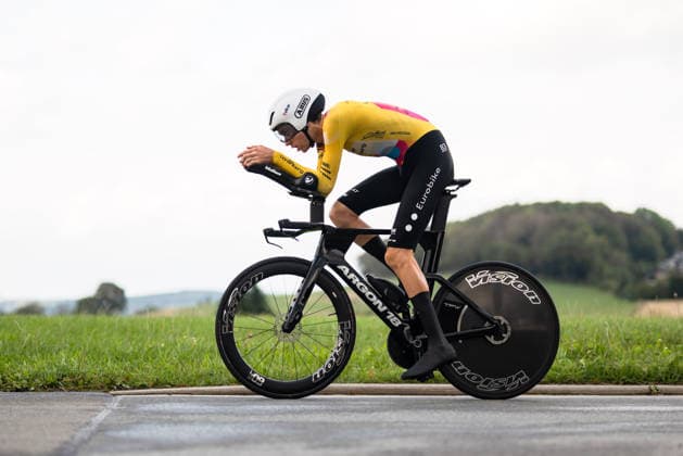 Cycling, Stage 1 of the Sauerland Tour, 13.5-km individual time trial, September 4, 2026 Philipp Hofbauer (AUT), Team Vorarlberg, Brilon, North Rhine-Westphalia, Germany Copyright: xMarcelxHilgerx