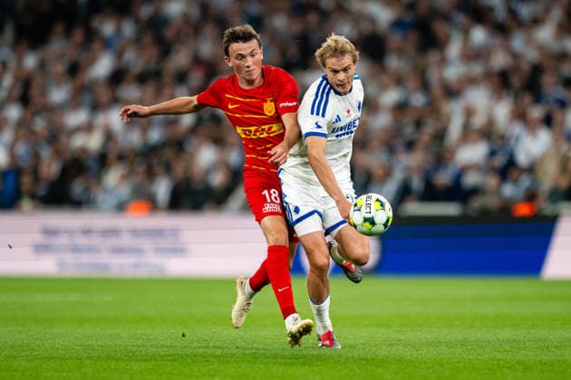 FC Copenhagen v FC Nordsjaelland, 3F Superliga football, Copenhagen, Denmark Copenhagen, Denmark. 03rd, September 2026. Mads Emil Madsen (R) of FC Copenhagen and Justin Janssen (18) of FC Nordsjaelland seen during the 3F Superliga match between FC Copenhagen and FC Nordsjaelland at Parken in Copenhagen. Denmark, Copenhagen, Parken  Copyright: xGonzalesxPhoto TobiasxJorgensenx