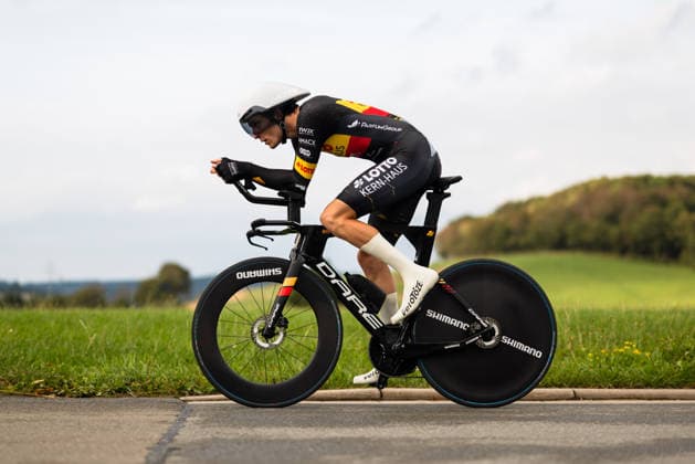 Cycling, Stage 1 of the Sauerland Tour, 13.5 km individual time trial, September 4, 2026 Eike Behrens (GER), Team Lotto Kern Haus Outlet Montabaur, Brilon, North Rhine-Westphalia, Germany Copyright: xMarcelxHilgerx