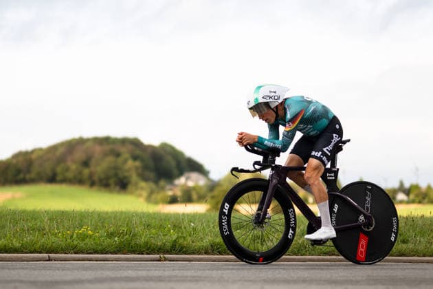 Cycling, Stage 1 of the Sauerland Tour, 13.5 km individual time trial, September 4, 2026 Johannes Adamietz (GER), REMBE rad net Brilon, North Rhine-Westphalia, Germany Copyright: xMarcelxHilgerx