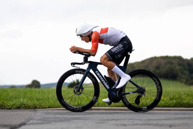 Cycling, Stage 1 of the Sauerland Tour, 13.5-km individual time trial, September 4, 2026, Gianluca Weßling (GER), Siena Garden Racing, Brilon, North Rhine-Westphalia, Germany Copyright: xMarcelxHilgerx