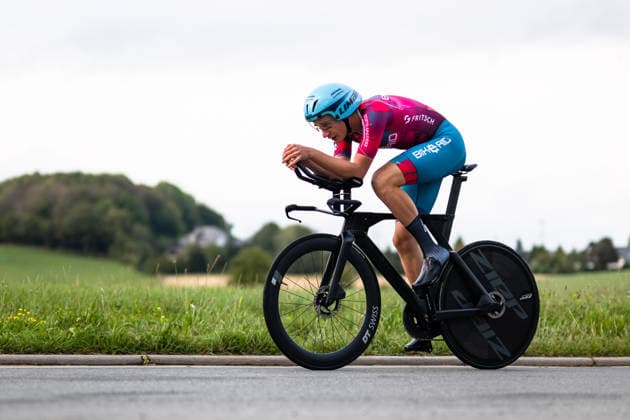 Cycling, Stage 1 of the Sauerland Tour, 13.5-km individual time trial, September 4, 2026 Maxim Roor GER, BIKE AID Südliche Weinstrasse Team Brilon North Rhine-Westphalia Germany Copyright: xMarcelxHilgerx