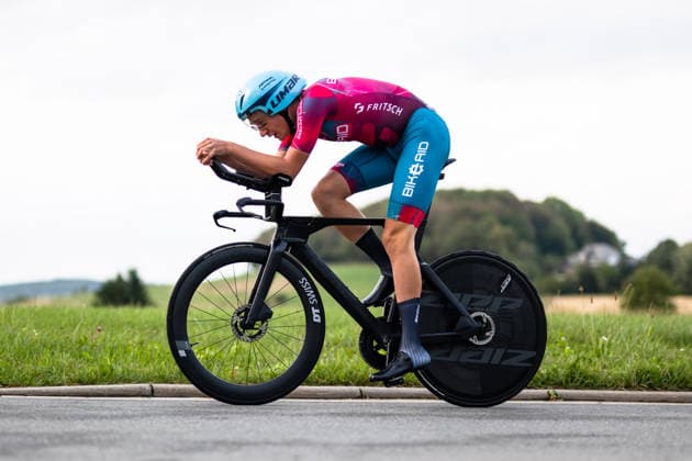 Cycling, Stage 1 of the Sauerland Tour, 13.5-km individual time trial, September 4, 2026 Maxim Roor GER, BIKE AID Südliche Weinstrasse Team Brilon North Rhine-Westphalia Germany Copyright: xMarcelxHilgerx