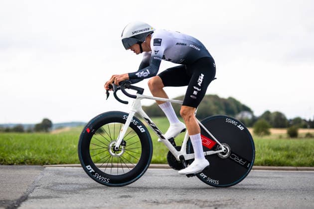 Cycling, Stage 1 of the Sauerland Tour, 13.5-km individual time trial, September 4, 2026, Viggo Moore (USA), Tirol KTM Cycling Team, Brilon, North Rhine-Westphalia, Germany Copyright: xMarcelxHilgerx