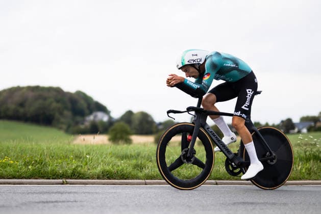 Cycling, Stage 1 of the Sauerland Tour, 13.5-km individual time trial, September 4, 2026 Miguel Heidemann GER, REMBE rad net Brilon North Rhine-Westphalia Germany Copyright: xMarcelxHilgerx