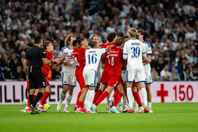 FC Copenhagen v FC Nordsjaelland, 3F Superliga football, Copenhagen, Denmark Copenhagen, Denmark. 03rd, September 2026. Riots between the players from the two teams during the 3F Superliga match between FC Copenhagen and FC Nordsjaelland at Parken in Copenhagen. Denmark, Copenhagen, Parken  Copyright: xGonzalesxPhoto TobiasxJorgensenx