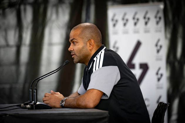 BASKETBALL : Tony Parker - LDCL ASVEL- Lyon (France) - 04 09 2026 Tony Parker en confÃ rence de presse Ã la Tony Parker Academy Ã Lyon le 04 09 2026. Photo Sandrine Thesillat PsNewZ  Copyright: xSandrinexThesillatx