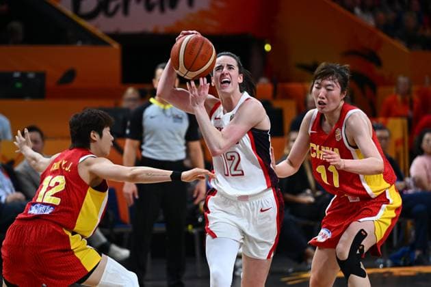 USA v China - FIBA Women s Basketball World Cup 2026 Media Activities 02 09 2026 BERLIN, GERMANY - SEPTEMBER 02 : Clark Caitlin guard of United States of America pictured during media activities ahead of the upcoming FIBA Women s Basketball World Cup group D phase match between USA and China in Berlin on September 2, 2026 in Berlin, Germany, 02 09 2026 Berlin Germany  Copyright: xVincentxKalutx