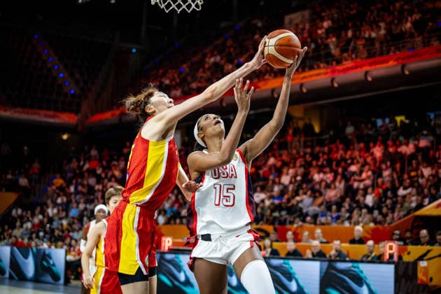 Basketball Berlin, September 4, 2026 FIBA Women’s Basketball World Cup Germany 2026 Preliminary Round Group United States of America (USA) China (CHN) Angel Reese (USA), No. 15