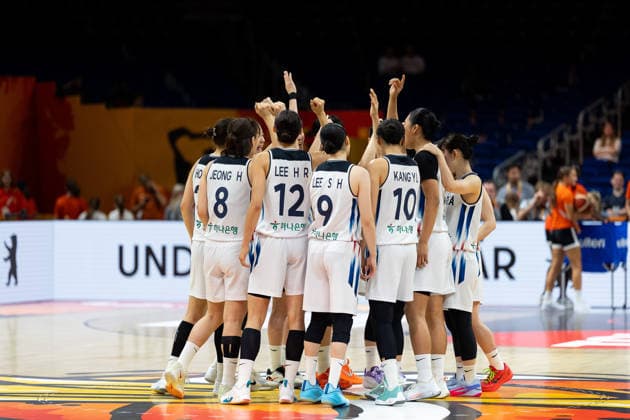 Korean team during a huddle, GER, Korea vs. Nigeria, basketball, 2026 FIBA Women s World Cup, group stage, Match Day 1, September 4, 2026, GER, Korea vs. Nigeria, basketball, 2026 FIBA Women s World Cup, Match Day 1, September 4, 2026, Berlin Copyright: xEibner-Pressefoto MaxxVincenx EP_MVN