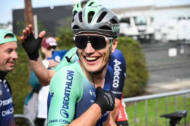 2026 Lloyds Tour of Britain Men Picture by Zac Williams SWpix.com - 04 09 2026 - Cycling - UCI ProSeries - 2026 Lloyds Tour of Britain Men - Stage 3: Hull to Beverly (194.1km) - Olav Kooij (Decathlon CMA CGM Team) winner of stage 3 Cycling Copyright: x xSWpix.comx(t axPhotographyxHubxLtd)xZacxWilliams SWpix.comx SWP-3030-22102