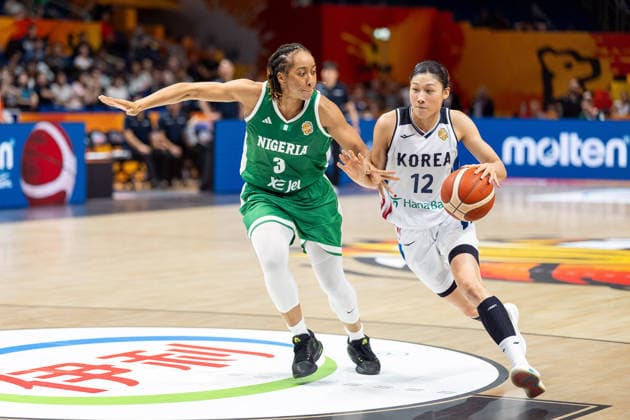 Haeran Lee (Korea), 12, dribbling against Pallas Kunaiyi (Nigeria), 03, GER, Korea vs. Nigeria, Basketball, 2026 FIBA Women’s World Cup, Group Stage, Matchday 1, September 4, 2026, GER, Korea vs. Nigeria, Basketball, 2026 FIBA Women’s World Cup, Match Day 1, September 4, 2026, Berlin Copyright: xEibner-Pressefoto MaxxVincenx EP_MVN