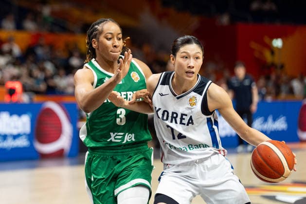 Haeran Lee (Korea), 12, dribbling against Pallas Kunaiyi (Nigeria), 03, GER, Korea vs. Nigeria, Basketball, 2026 FIBA Women’s World Cup, Group Stage, Matchday 1, September 4, 2026, GER, Korea vs. Nigeria, Basketball, 2026 FIBA Women’s World Cup, Match Day 1, September 4, 2026, Berlin Copyright: xEibner-Pressefoto MaxxVincenx EP_MVN